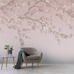 Superfresco Easy Blossom Trail Pink Print To Order 3m x 2.8m Mural - thumbnail 3