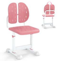 Costway Height-adjustable Kid¡¯s Desk Chair Children Study Chair in Pink - thumbnail 1