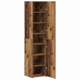 Berkfield Home Highboard Old Wood 40x42.5x185 cm Engineered Wood in Brown - thumbnail 5