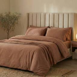 Bedable 100% Cotton Pillowcase Pair - Percale Cooling Sheets in Brown - Size: King Pillow Case - thumbnail 3