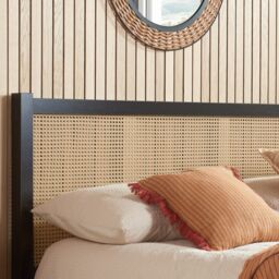 Birlea Rattan Bed Frame Croxley in Black - Size: King - thumbnail 2