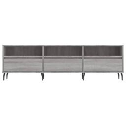 Berkfield Home TV Cabinet Grey Sonoma 150x30x44.5 cm Engineered Wood - thumbnail 5