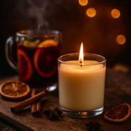 Nicola Spring 3x 160g Soy Wax Scented Candles - Mulled Wine Aromatherapy Jar Candle in Clear - thumbnail 2