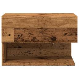 Berkfield Home Wall-mounted Bedside Cabinet Old Wood in Brown - thumbnail 5