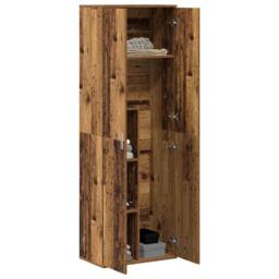Berkfield Home Highboard Old Wood 60x35x180 cm Engineered Wood in Brown - Size: 60 x 35 x 180 cm - thumbnail 1