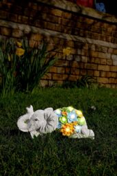 ILFD Group Ltd Solar Elephant Garden Ornament in Grey - Size: 6 Pack - thumbnail 2