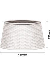 Netagon Rattan Style Red Tree Skirt in White - thumbnail 2