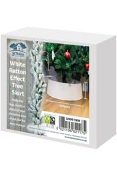 Netagon Rattan Style Red Tree Skirt in White - thumbnail 3