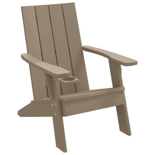 Berkfield Home Garden Adirondack Chair Light Brown 75x88.5x89.5cm Polypropylene - Size: 75x88.5x89.5 cm - image 1
