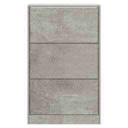 Berkfield Home Shoe Cabinet Concrete Grey 63x24x103 cm Engineered Wood - Size: 63 x 24 x 103 cm - thumbnail 4