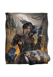 JQ Licensing En Night Hunter Ravens Silky Touch Super Soft Throw Blanket 152 X 127 cm in White - thumbnail 2