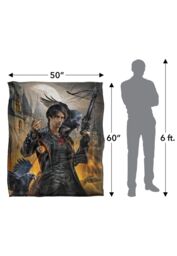 JQ Licensing En Night Hunter Ravens Silky Touch Super Soft Throw Blanket 152 X 127 cm in White - thumbnail 5