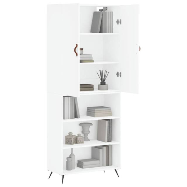 Berkfield Home Highboard White 69.5x34x180 cm Engineered Wood - image 1