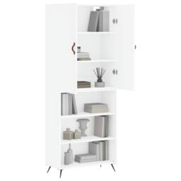 Berkfield Home Highboard White 69.5x34x180 cm Engineered Wood - thumbnail 1