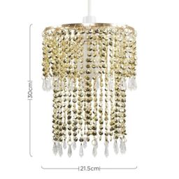 ValueLights Gold Ceiling Pendant Droplets Shade - thumbnail 6