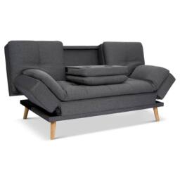 Bravich LTD Soho 4‑in‑1 Click Clack Sofa Bed - Linen Blend in Dark Grey - Size: 3 Seater - thumbnail 6