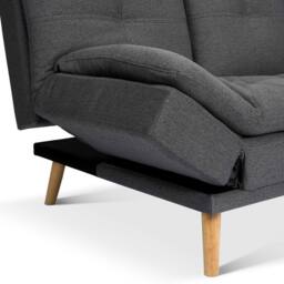 Bravich LTD Soho 4‑in‑1 Click Clack Sofa Bed - Linen Blend in Dark Grey - Size: 3 Seater - thumbnail 8