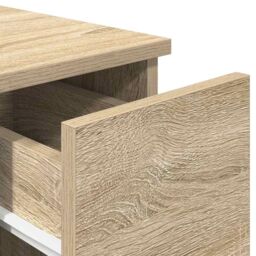 Berkfield Home Bedside Cabinet with Drawer Sonoma Oak 20x36x60 cm in Brown - Size: 20 x 36 x 60 cm - thumbnail 8