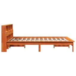 Berkfield Home Bed Frame without Mattress Wax Brown 140x190 cm Solid Wood Pine - thumbnail 5