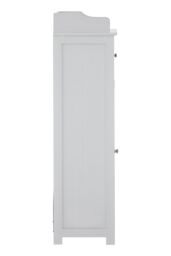 Orsina Practical Design Glass Door Floor Standing Cabinet, Big Impact Display Cabinet, Slim Storage Unit in White - thumbnail 3