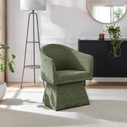 FurnitureboxUK Vera Fabric Accent Chair in Green - thumbnail 1