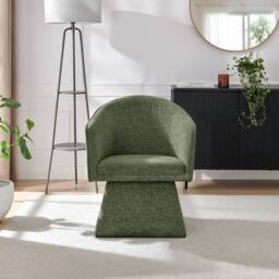 FurnitureboxUK Vera Fabric Accent Chair in Green - thumbnail 2