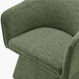 FurnitureboxUK Vera Fabric Accent Chair in Green - thumbnail 7