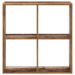 Berkfield Home Bookcase Old Wood 68.5x32x68.5 cm Engineered Wood in Brown - thumbnail 4