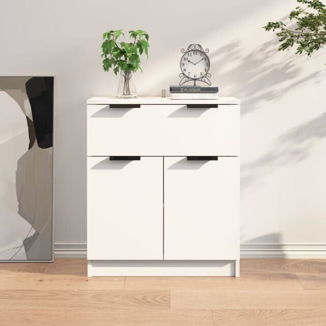 Berkfield Home Sideboard White 60x30x70 cm Engineered Wood - Size: 60 x 30 x 70 cm - image 1