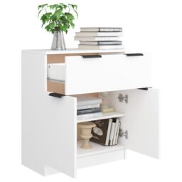 Berkfield Home Sideboard White 60x30x70 cm Engineered Wood - Size: 60 x 30 x 70 cm - thumbnail 4