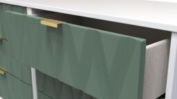 Ready Assembled 2 U Dallas 6 Drawer Wide Chest (Ready Assembled) in Green - thumbnail 5