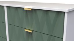 Ready Assembled 2 U Dallas 6 Drawer Wide Chest (Ready Assembled) in Green - thumbnail 4