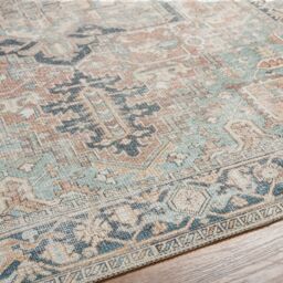 Livabliss Kemer-Washable Green Blue Brown Traditional Vintage Boho Living Dining Rug - Size: 200 cm x 275 cm - thumbnail 8