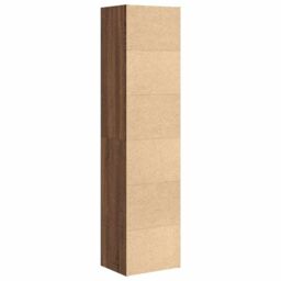Berkfield Home Bookcase Brown Oak 31x24x127 cm Engineered Wood - Size: 31 x 24 x 127 cm - thumbnail 6