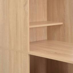 Berkfield Home Bar Table with Cabinet Oak 115x59x200 cm in Light Tan - Size: 115 x 59 x 200 cm - thumbnail 5