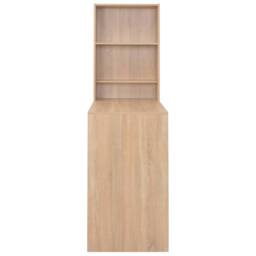 Berkfield Home Bar Table with Cabinet Oak 115x59x200 cm in Light Tan - Size: 115 x 59 x 200 cm - thumbnail 3