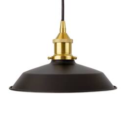SE Home Matt Black Small Trinity Metal Pendant Light - Polished Brass - thumbnail 1