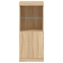 Berkfield Home Sideboard with LED Lights Sonoma Oak 41x37x100 cm in Brown - Size: 41 x 37 x 100 cm - thumbnail 6