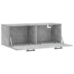 Berkfield Home Wall Cabinet Concrete Grey 100x36.5x35 cm Engineered Wood - thumbnail 6