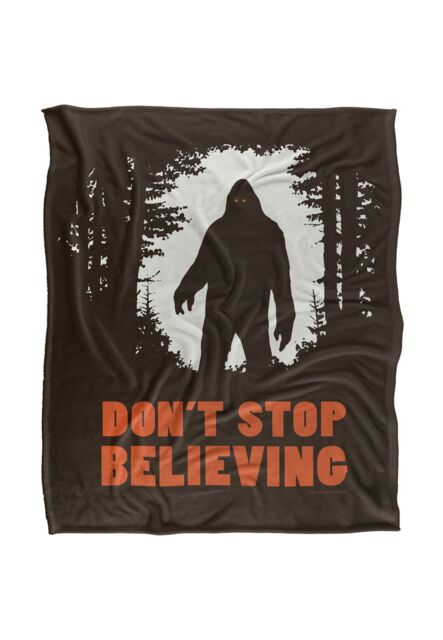 Ephemera Bigfoot Don'T Stop Believing Silky Touch Super Soft Throw Blanket 152 X 127 cm in White - image 1