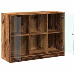 Berkfield Home Sideboard Old Wood 102x37x75.5 cm Engineered Wood in Brown - thumbnail 7
