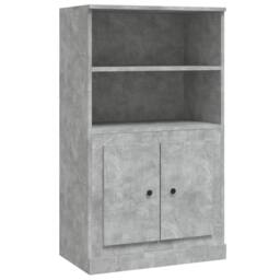 Berkfield Home Highboard Concrete Grey 60x35.5x103.5 cm Engineered Wood - thumbnail 1