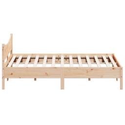 Berkfield Home Bed Frame without Mattress 180x200 cm Super King Solid Wood Pine in Light Tan - thumbnail 5