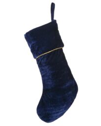 Dibor Set of 4 Blue Knightsbridge Velvet Xmas Gift Christmas Stocking - Size: 4 Pack - thumbnail 2