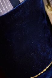 Dibor Set of 4 Blue Knightsbridge Velvet Xmas Gift Christmas Stocking - Size: 4 Pack - thumbnail 3