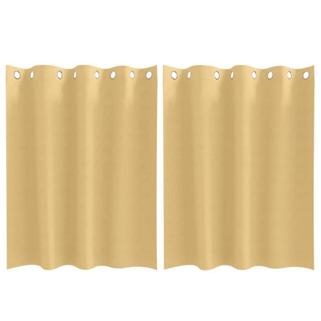 Berkfield Home Curtains with Curtains 2 pcs Beige 140 x 140 cm Polyester - image 1