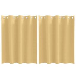 Berkfield Home Curtains with Curtains 2 pcs Beige 140 x 140 cm Polyester - thumbnail 1
