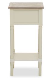 Orsina Ivory Side Table with Drawer, Slim Night Stand End Table with Bottom Shelf, Bedside Night Table for Home in White - thumbnail 5