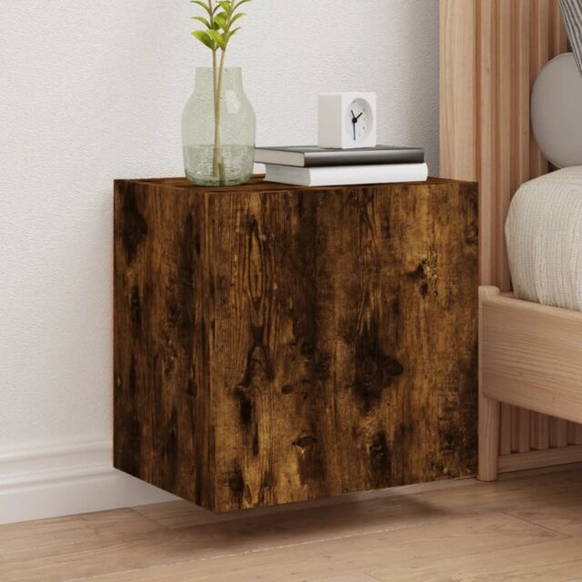 Berkfield Home TV Wall Cabinets 2 pcs Smoked Oak 40.5x30x40 cm Engineered Wood in Brown - image 1