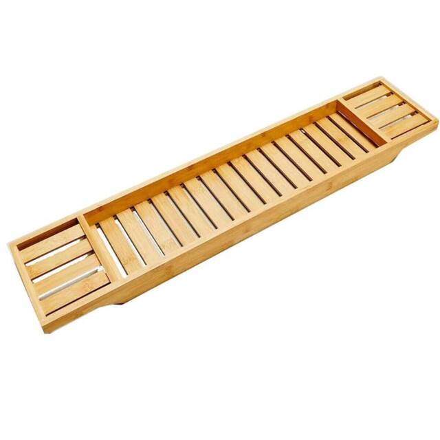 Almineez Bamboo Wood Bath Tub Caddy Rack Tray in Natural - image 1